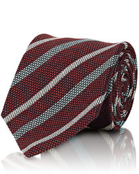 Kiton Striped Linen Silk Necktie