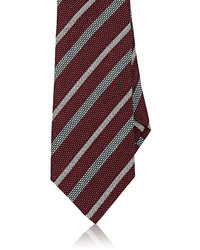 Kiton Striped Linen Silk Necktie