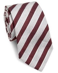 Armani Collezioni Striped Linen Tie