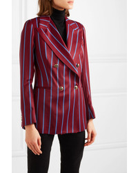 Giuliva Heritage Collection Stella Double Breasted Striped Wool Blazer