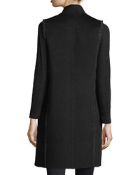 Neiman Marcus Cashmere Collection Luxury Chain Trim Double Face Cashmere Vest