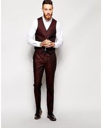Asos Brand Slim Fit Suit Vest In Tonic