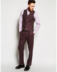 Asos Brand Slim Fit Vest In Tweed