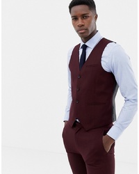 ONLY & SONS Skinny Waistcoat In Red