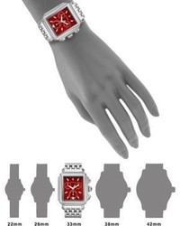 Michele Watches Deco Diamond Stainless Steel Bracelet Watch