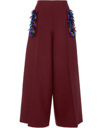 DELPOZO Embroidered Wide Legged Trousers