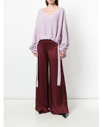 Romeo Gigli Vintage Glossy Flared Trousers