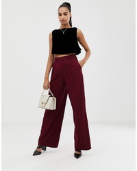 ASOS DESIGN Wide Leg Trousers With Pleat Detail
