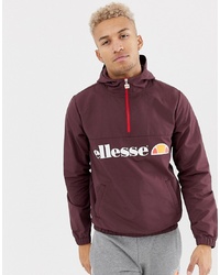 Ellesse Festi Overhead Jacket With Logo In Burgundy