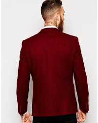 Asos Brand Slim Fit Blazer In 100% Wool