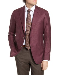 Hickey Freeman Classic Fit Solid Wool Blend Sport Coat