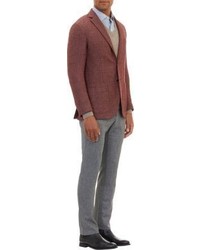 Barneys New York Tweed Two Button Sportcoat Red