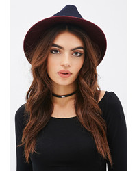 Forever 21 Colorblock Wool Fedora Hat