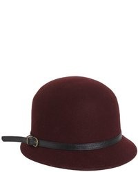 D&Y Faux Leather Band And Buckle Riding Cap Hat