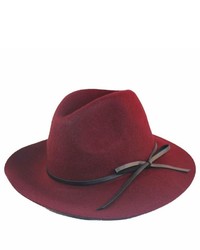 Natasha Couture Fashion Burgundy Wool Hat