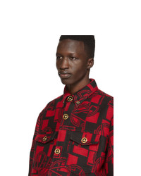 Versace Red Gv Shirt Jacket