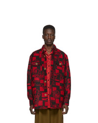 Versace Red Gv Shirt Jacket