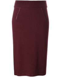 Burgundy Wool Skirt