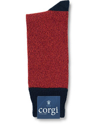 Corgi Marled Wool And Cotton Blend Socks