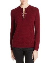 The Kooples Pierced Collar Wool Cashmere Pullover
