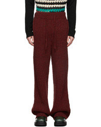 Marni Red Rib Knit Lounge Pants