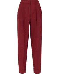 Casasola Pleated Wool Silk And Tapered Pants