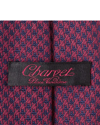 Charvet Houndstooth Silk And Wool Blend Tie