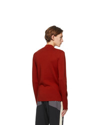 Kenzo Orange Wool Tiger Crest Sweater