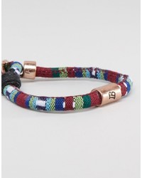 Icon Brand Woven Bracelet In Red