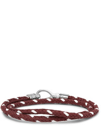 Tod's Woven Leather Wrap Bracelet