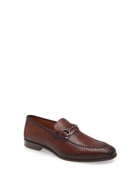 Burgundy Woven Leather Loafers