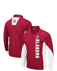 Colosseum Crimson Alabama Crimson Tide Bart Windshirt Quarter Zip Pullover Jacket