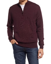 Peter Millar Crown Merino Wool Blend Quarter Zip Pullover