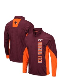 Colosseum Maroon Virginia Tech Hokies Bart Windshirt Quarter Zip Pullover Jacket At Nordstrom
