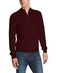 Perry Ellis Long Sleeve Solid Half Zip Sweater
