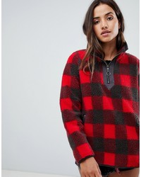 Abercrombie & Fitch Pullover Teddy Jacket In Check