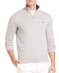 Lacoste Quarter Zip Cotton Sweater