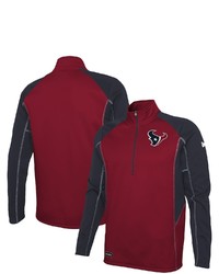 New Era Red Houston Texans Combine Authentic Two A Days Half Zip Jacket At Nordstrom