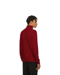 Polo Ralph Lauren Red Wool Half Zip Sweater