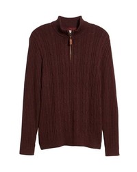 Tommy Bahama Tenorio Cable Knit Zip Sweater