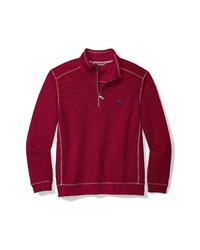Tommy Bahama Tobago Bay Half Zip Pullover In Sangaria Red At Nordstrom