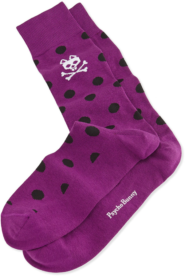 La mesa Rubí pide Polka-dot-socks-purpleblack-original-97805