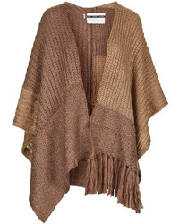 Topshop Chunky Knit Patchwork Cape