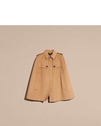 Burberry Wool Cashmere Blend Trench Cape