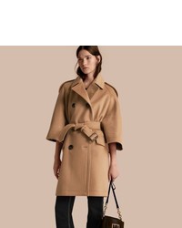 Burberry Wool Cashmere Trench Cape Coat