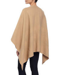 Burberry Charlotte Check To Solid Wool Cape Camel
