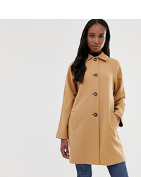 Asos Tall Asos Design Tall Crepe Coat With Buttons
