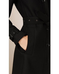 Burberry Brit Wool Cashmere Coat With Detachable Shearling Collar