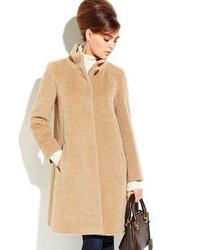 Cinzia Rocca Camel A Line Wool Alpaca Coat