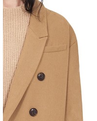 Camel Double Breasted Coat